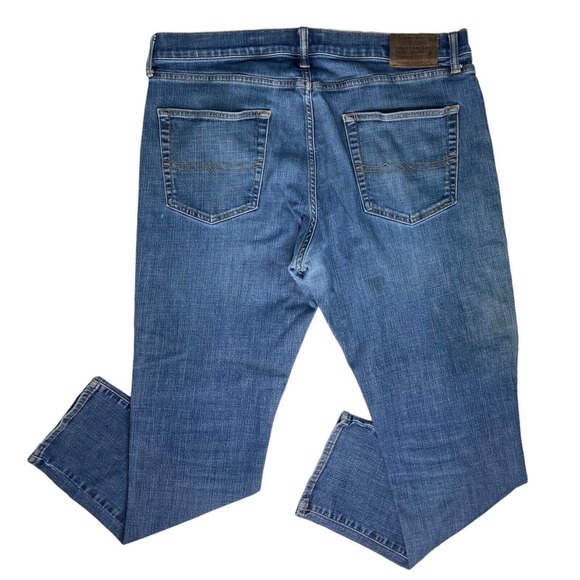 Lucky Brand 410 Jeans Mens 38x32 Athletic Slim Measures 40x30 Blue Stretch Denim - Picture 9 of 15